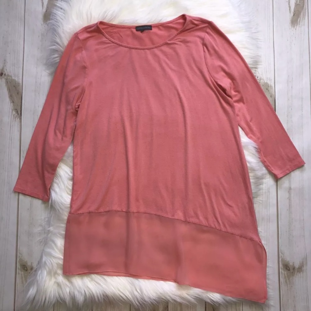 Vince Camuto Asymmetric Chiffon Layered Tunic